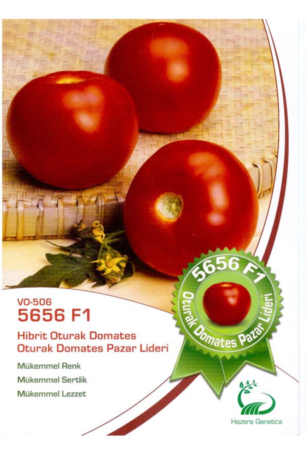 HAZERA  5656 F1 OTURAK DOMATES TOHUMU 1000 ADETLİK AMBALAJDA