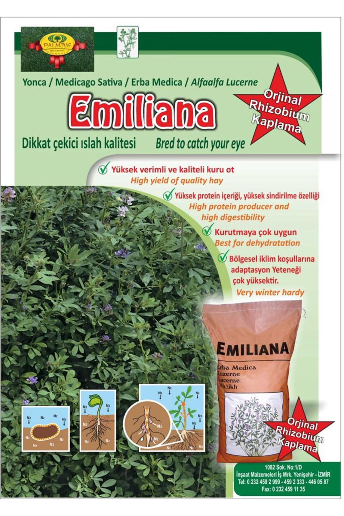 İTHAL EMİLİANA YONCA TOHUMU ,25 KG AMBALAJ  FİYATI