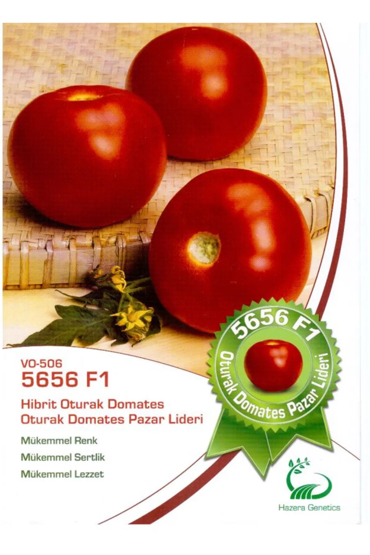 HAZERA  5656 F1 OTURAK DOMATES TOHUMU 1000 ADETLİK AMBALAJDA 